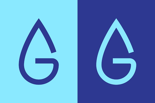 Monogram G and Water Drop Logo