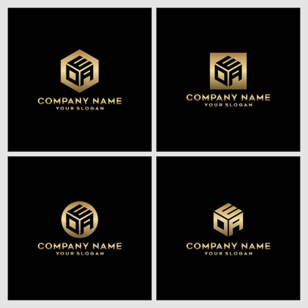 Monogramma oro logo design