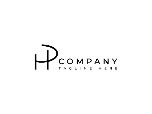 Monogram HP letter PH logo ontwerp