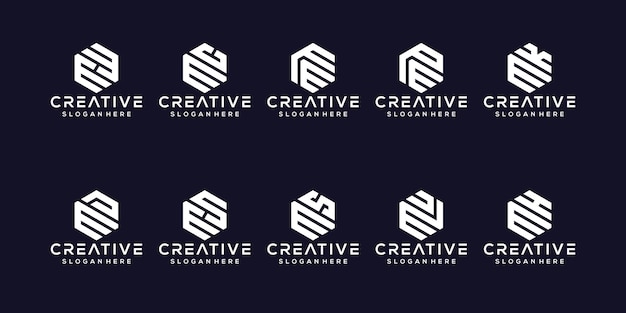 Набор иконок с логотипом Monogram Initial M для бизнеса моды, спорта и роскоши