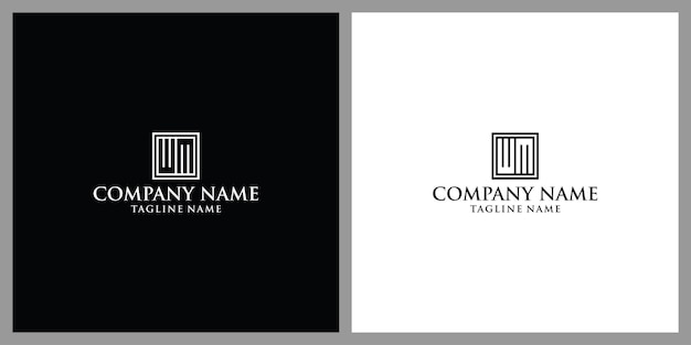 monogram initialen wm logo ontwerpsjabloon Premium Vector