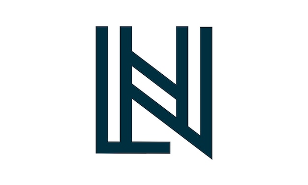 Vector monogram l and n logo template