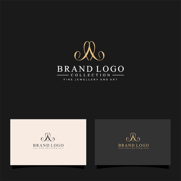 monogram letter A logo ontwerp