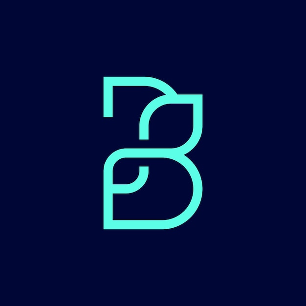 Monogram letter B logo ontwerp sjabloon