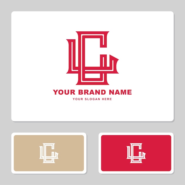 Monogram letter CL or LC with interlock, modern style for clothing brand, apparel, streetwear