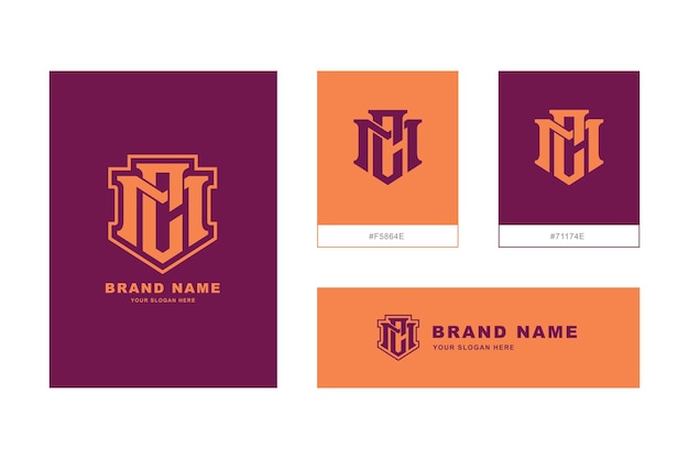 Monogram letter CM of MC met interlock-stijl goed voor kledingmerk, kleding, streetwear