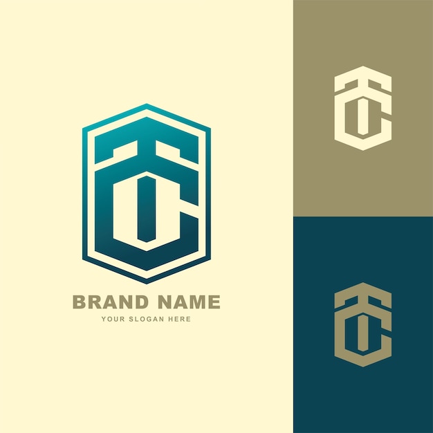 Monogram letter CT or TC with interlock style good for brand, clothing, apparel, streetwear