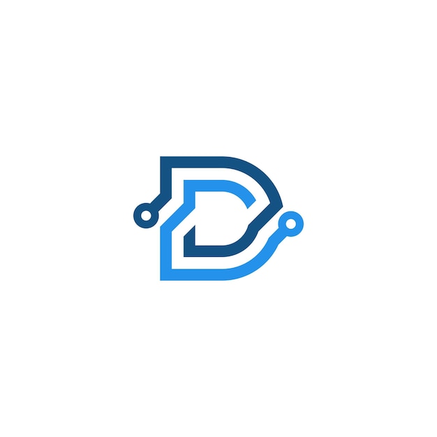 monogram letter d design logo