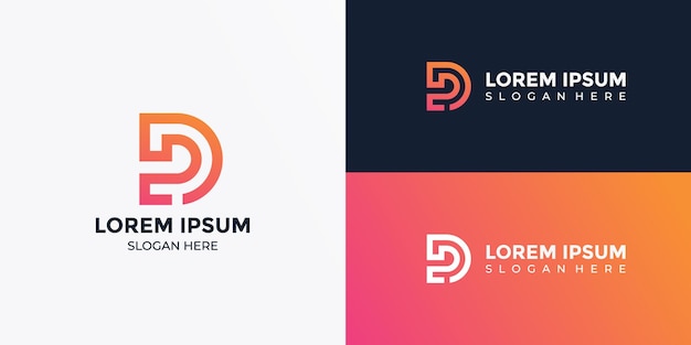 Monogram Letter D Logo Icon Design