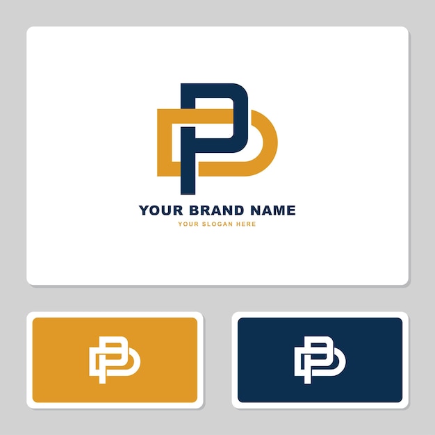 Monogram letter DP or PD with interlock style good for brand, clothing, apparel, streetwear