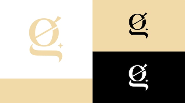 Monogram Letter EG Jewelry Logo Design Concept