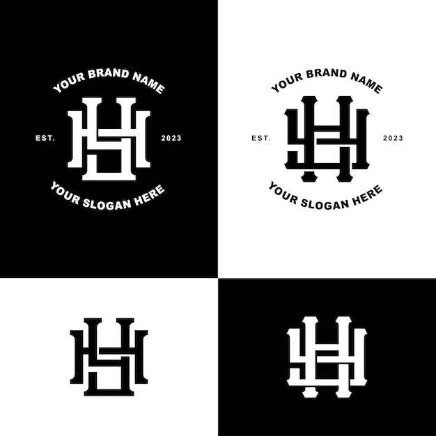 Monogram letter HY or YH with interlock style good for brand clothing apparel streetwear