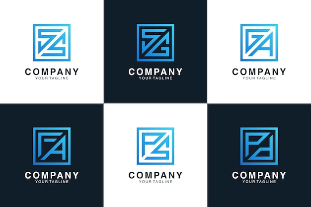 Monogram letter logo design collection