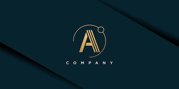 Monogram letter A logo with creative design concept and style icon premium vector