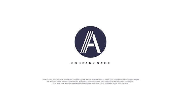 Monogram letter A logo with creative design concept and style icon premium vector