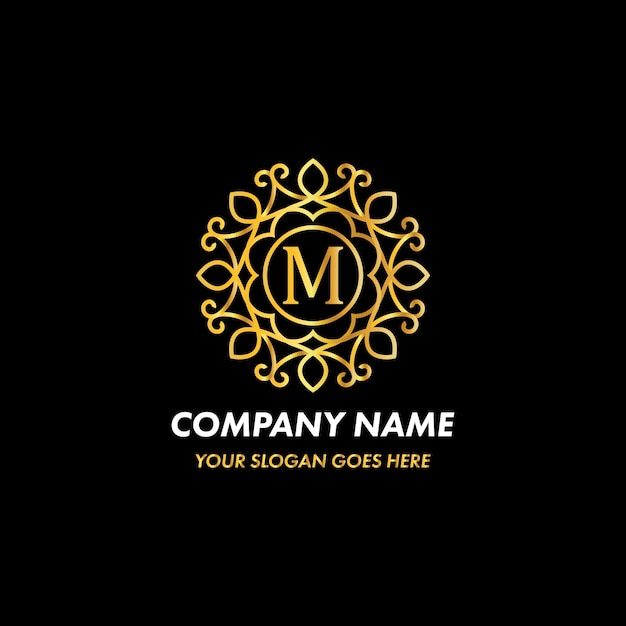 Monogramma lettera m logo concetto