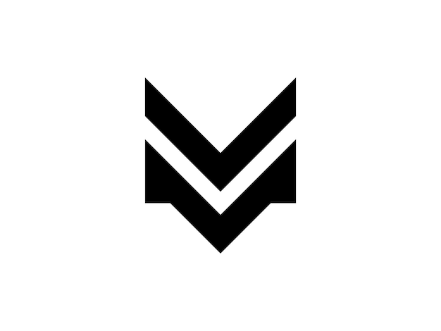 monogram letter MV of VM logo-ontwerp