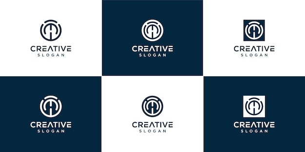 Monogram letter mw logo template