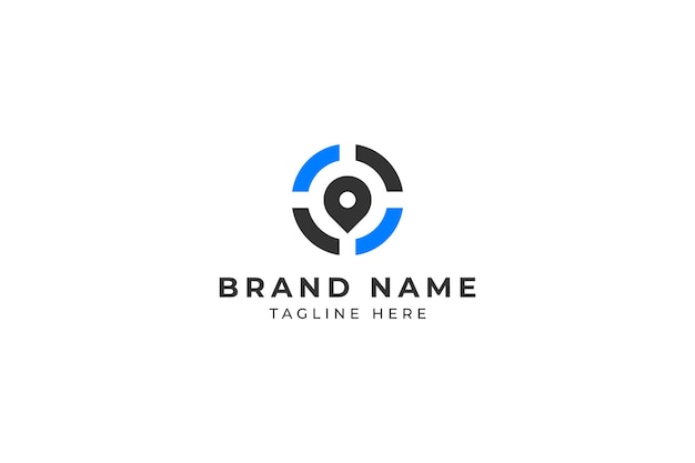 Vector monogram letter o with location modern initial logo design