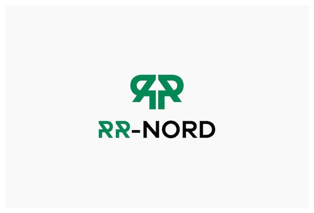 Monogram letter R with arrow logo design