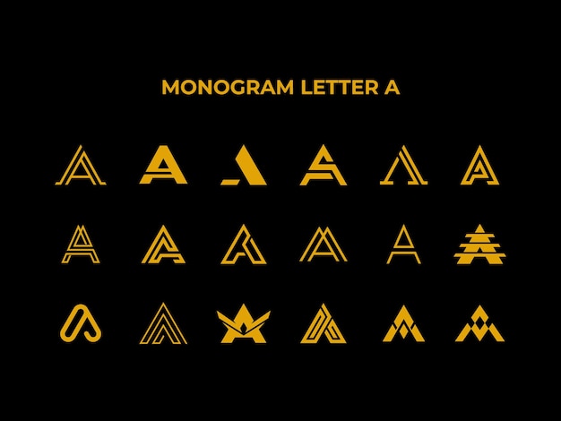 Monogram Letter A Vector Bundle