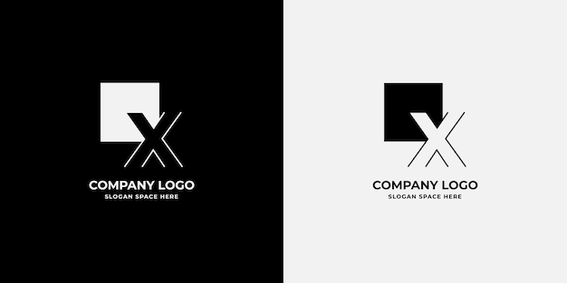 Monogram letter x logo ontwerpsjabloon