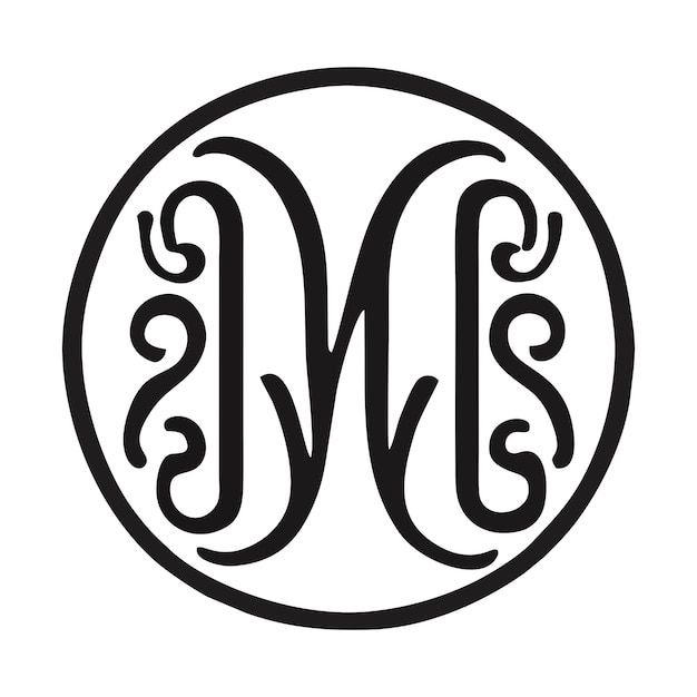 Вектор Логотип монограммы 7