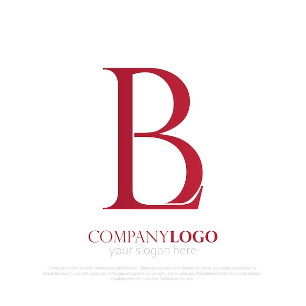 Monogram logo BL elegant