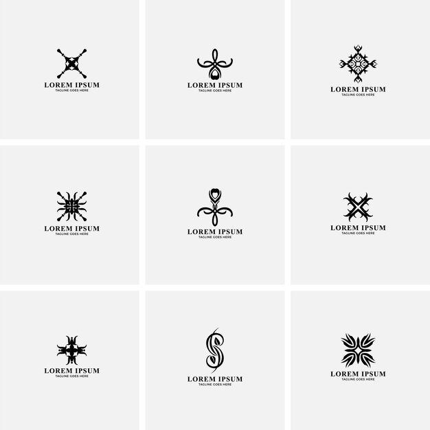 Monogram logo bundel Achterkant en witte logo collectie