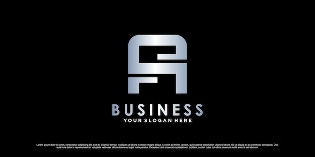 Дизайн логотипа монограммы буквица а для бизнеса или личного пользования с креативной концепцией Premium векторы