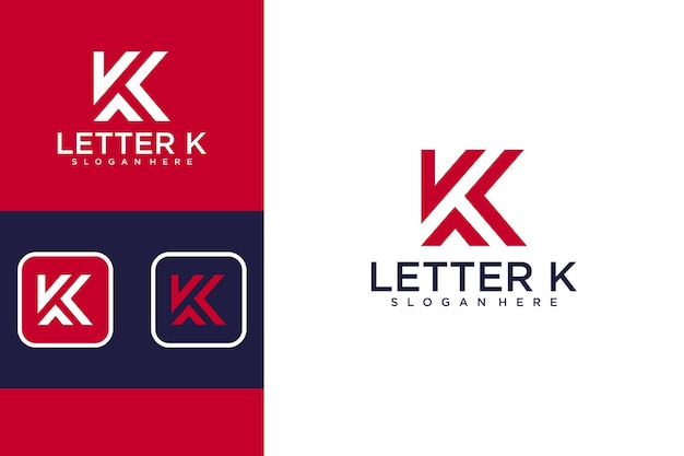 Monogram logo design or letter k logo design