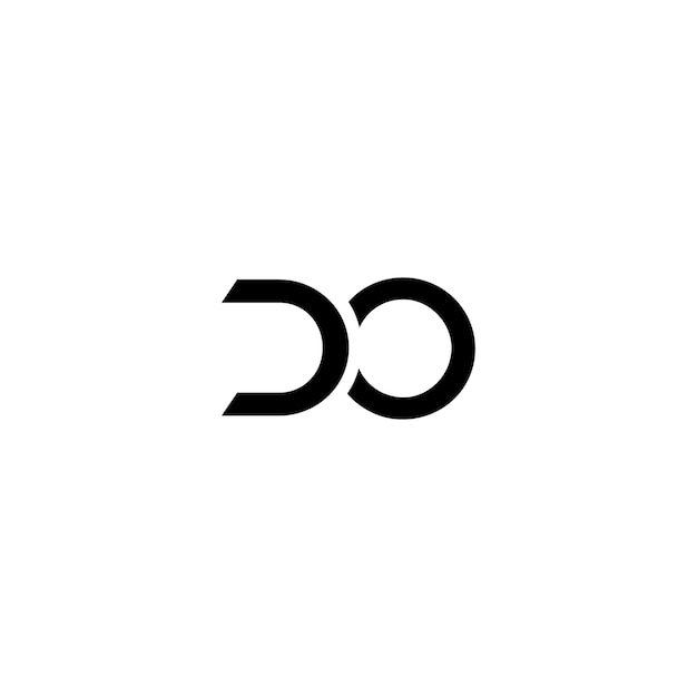 DO モノグラムロゴ デザイン文字 テキスト名 シンボル モノクロロゴタイプ アルファベット文字 シンプルロゴ
