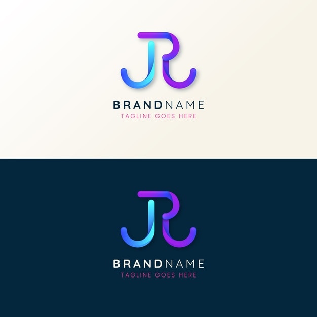 Vector monogram logo design template