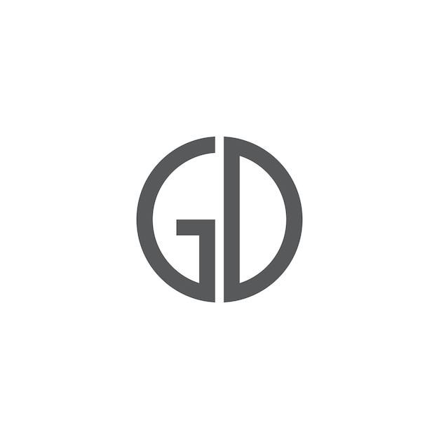 Monogram logo initial vector design