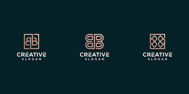 Monogram logo letter b logo design