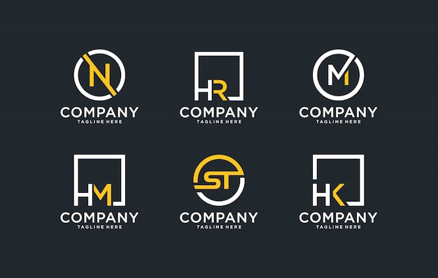 Monogram logo ontwerp