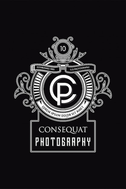 Monogram logo fotografia cp