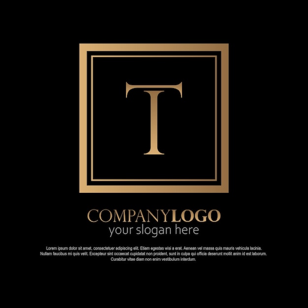 Monogramma logo t oro