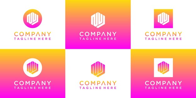 monogram logo with cool gradient