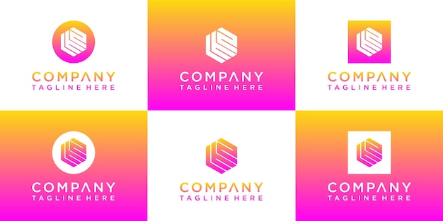 monogram logo with cool gradient