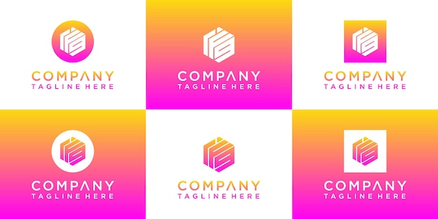 monogram logo with cool gradient