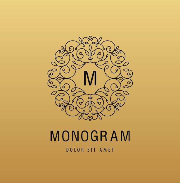 Monogram luxe lineair logo