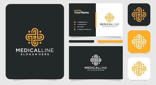 Monogram medical logo and business card inspiration