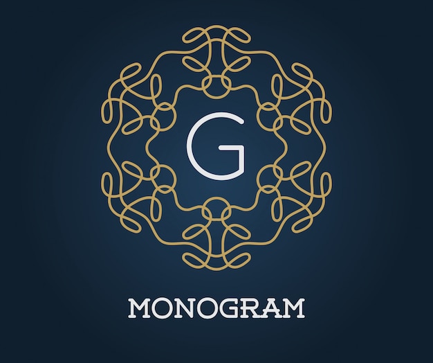 Monogram ontwerpsjabloon met Letter G