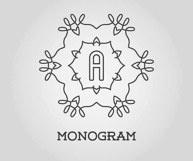 Monogram ontwerpsjabloon met letter