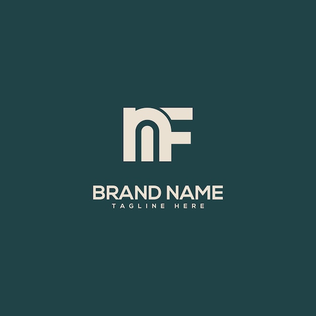 Monogram professional unique letter NF FN logo design template Initials Business logo