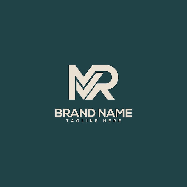 Monogram professionele unieke letter MR RM logo ontwerp sjabloon Initialen Bedrijfslogo