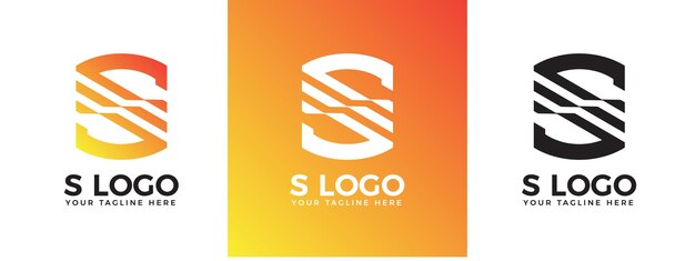 Monogram s logo with unique element
