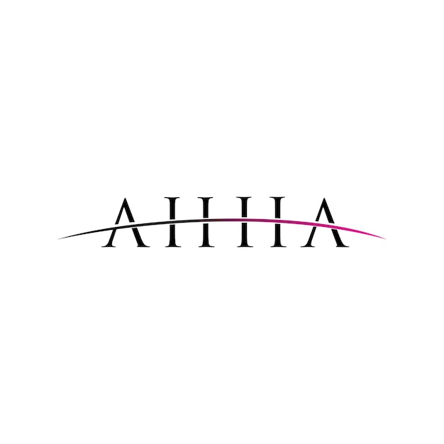 Вектор Вензель типографская буква ahha вектор логотипа