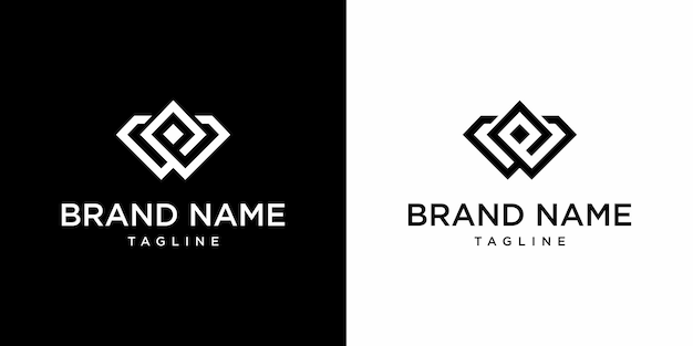 Vector monogram vector logo wp